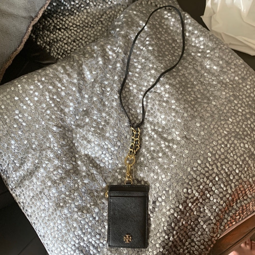 Tory Burch card holder with Lanyard.